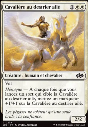 Cavalière au destrier ailé