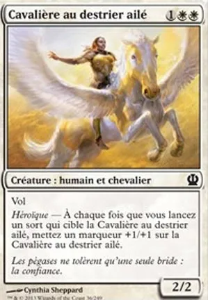 Cavalière au destrier ailé