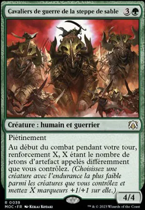 Cavaliers de guerre de la steppe de sable