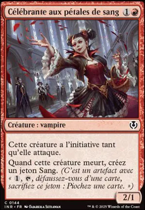 Célébrante aux pétales de sang