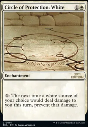Cercle de protection : blanc