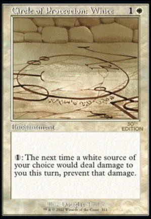 Cercle de protection : blanc