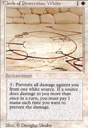 Cercle de protection : blanc