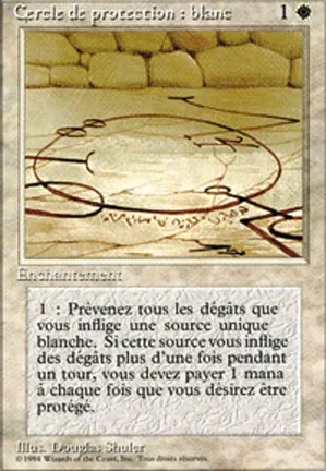 Cercle de protection : blanc