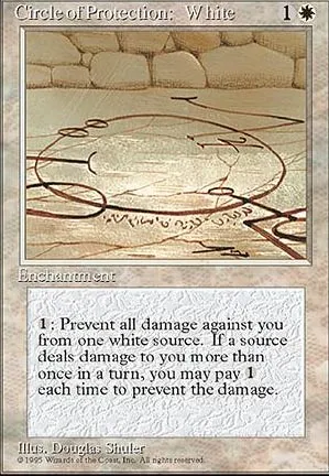 Cercle de protection : blanc
