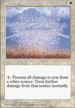 Cercle de protection : blanc