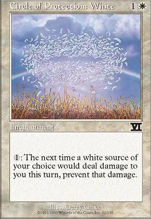 Cercle de protection : blanc