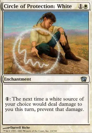 Cercle de protection : blanc