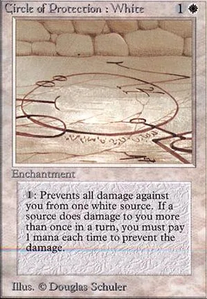 Cercle de protection : blanc
