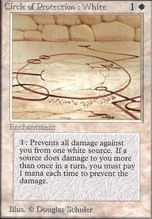 Cercle de protection : blanc