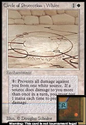 Cercle de protection : blanc
