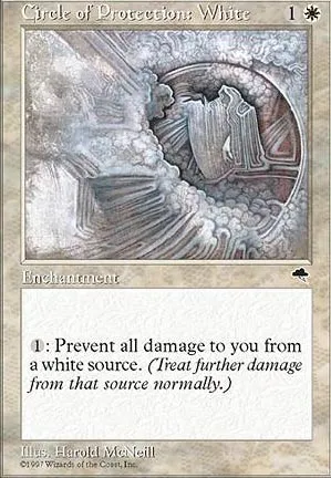 Cercle de protection : blanc