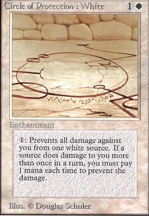 Cercle de protection : blanc