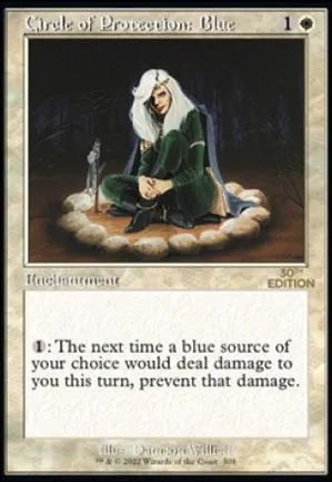 Cercle de protection : bleu