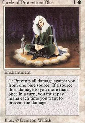 Cercle de protection : bleu