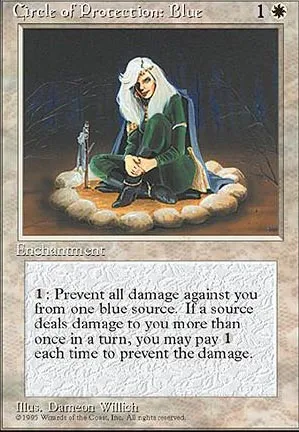 Cercle de protection : bleu