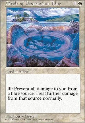 Cercle de protection : bleu