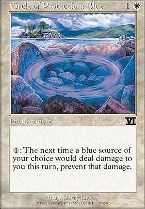 Cercle de protection : bleu