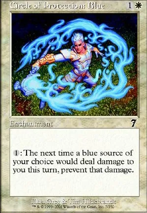 Cercle de protection : bleu