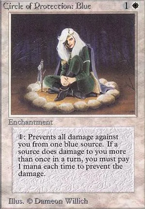Cercle de protection : bleu