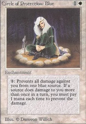Cercle de protection : bleu