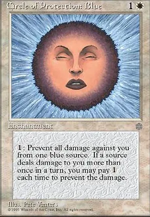 Cercle de protection : bleu
