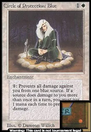 Cercle de protection : bleu
