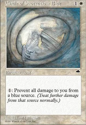 Cercle de protection : bleu