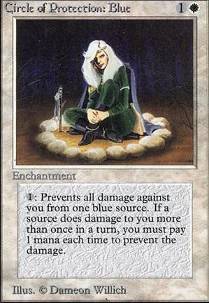 Cercle de protection : bleu