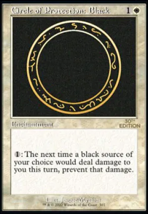 Cercle de protection : noir