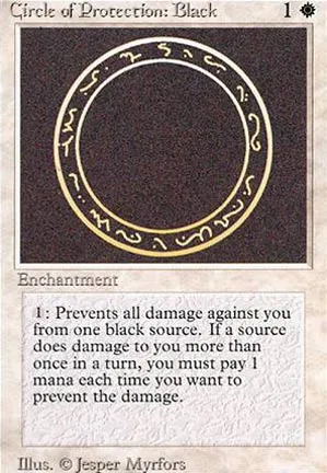 Cercle de protection : noir