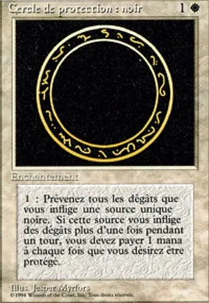 Cercle de protection : noir