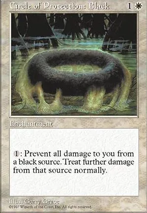 Cercle de protection : noir