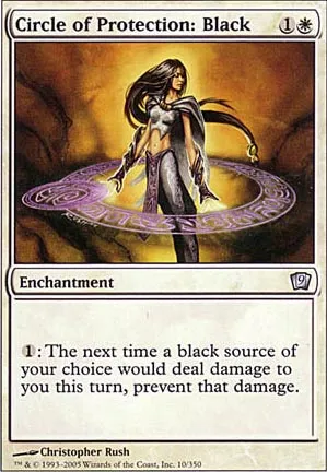 Cercle de protection : noir