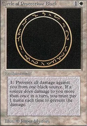 Cercle de protection : noir