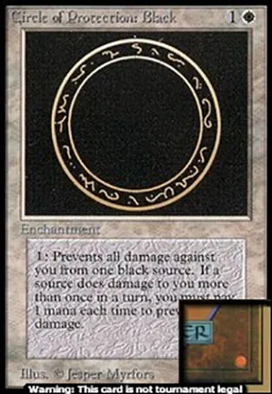 Cercle de protection : noir