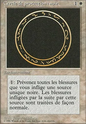Cercle de protection : noir
