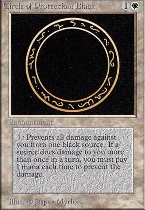 Cercle de protection : noir