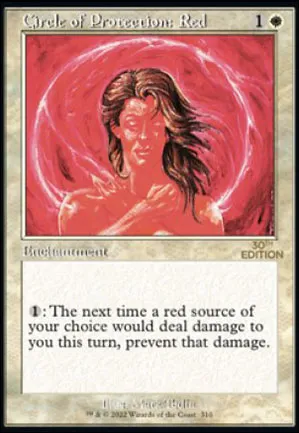 Cercle de protection : rouge