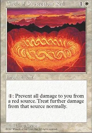 Cercle de protection : rouge