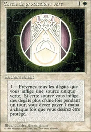 Cercle de protection : vert