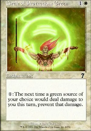 Cercle de protection : vert