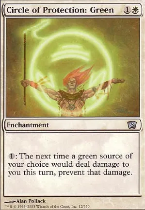 Cercle de protection : vert