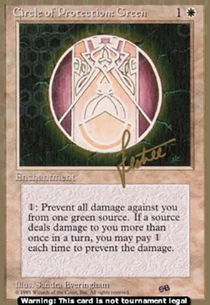 Cercle de protection : vert