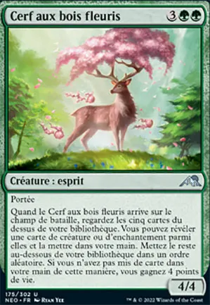 Cerf aux bois fleuris