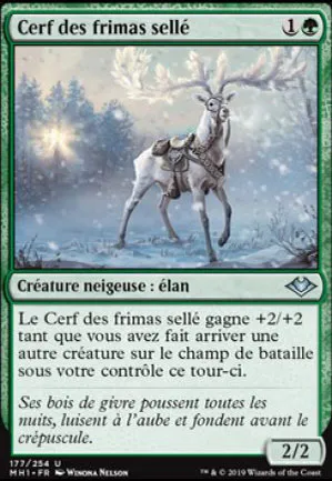 Cerf des frimas sellé