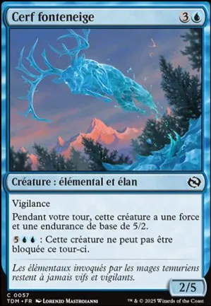 Cerf fonteneige