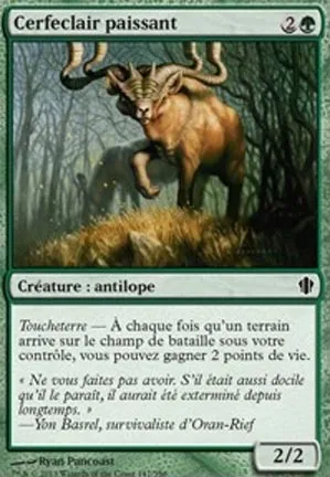 Cerfeclair paissant