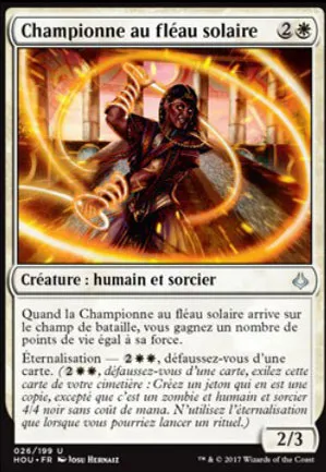 Championne au fléau solaire