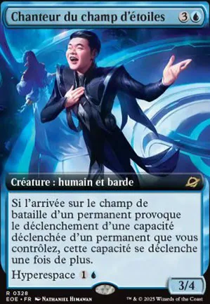 Chanteur du champ d'étoiles
